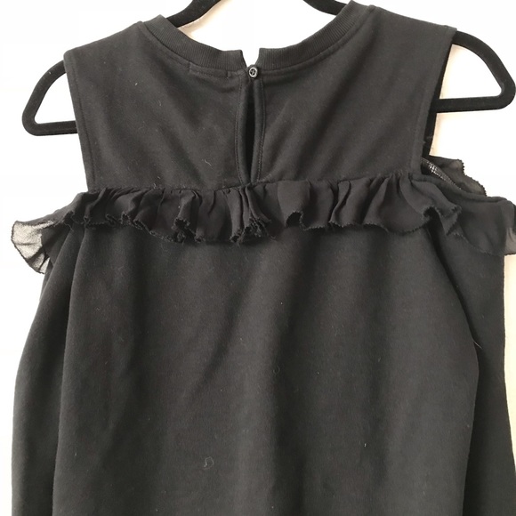 Halogen ruffle cold shoulder sweatshirt. - Picture 5 of 8